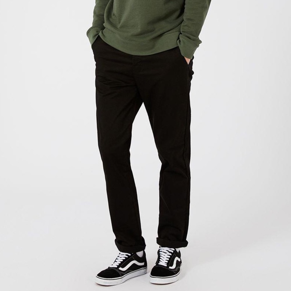 NWT Topman black straight leg chino pant sz 34/32